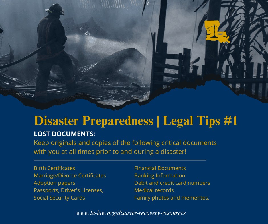 Disaster Legal Tips #1