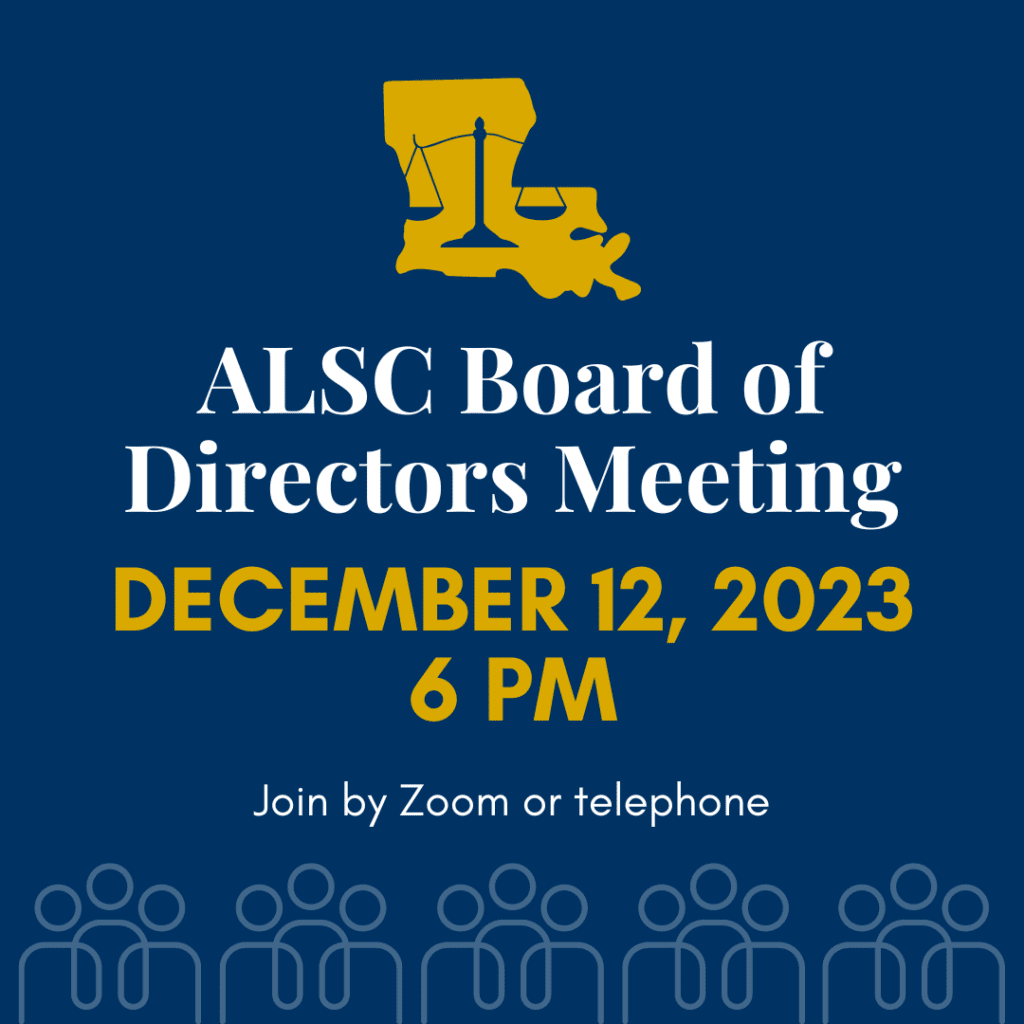 ALSC Board of Directors Meeting December 2023