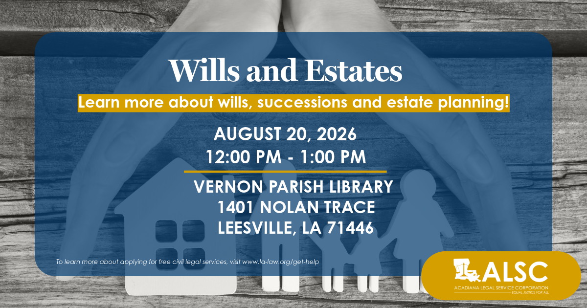 Wills and Estates | Vernon Parish Library – Leesville, LA